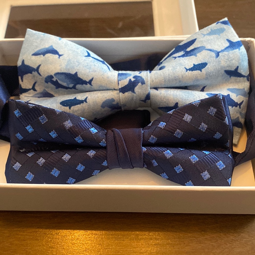 Calvin Klein bow tie & shark bow tie